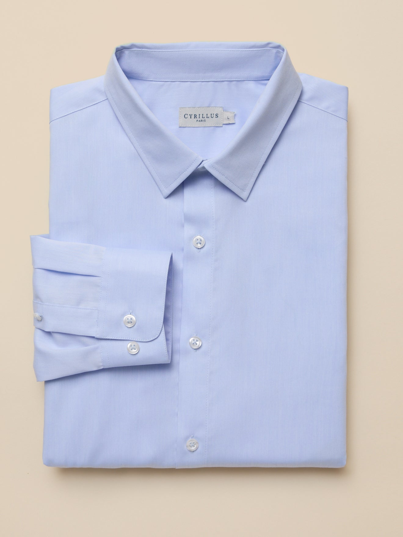 Chemise twill uni homme coupe contemporaine