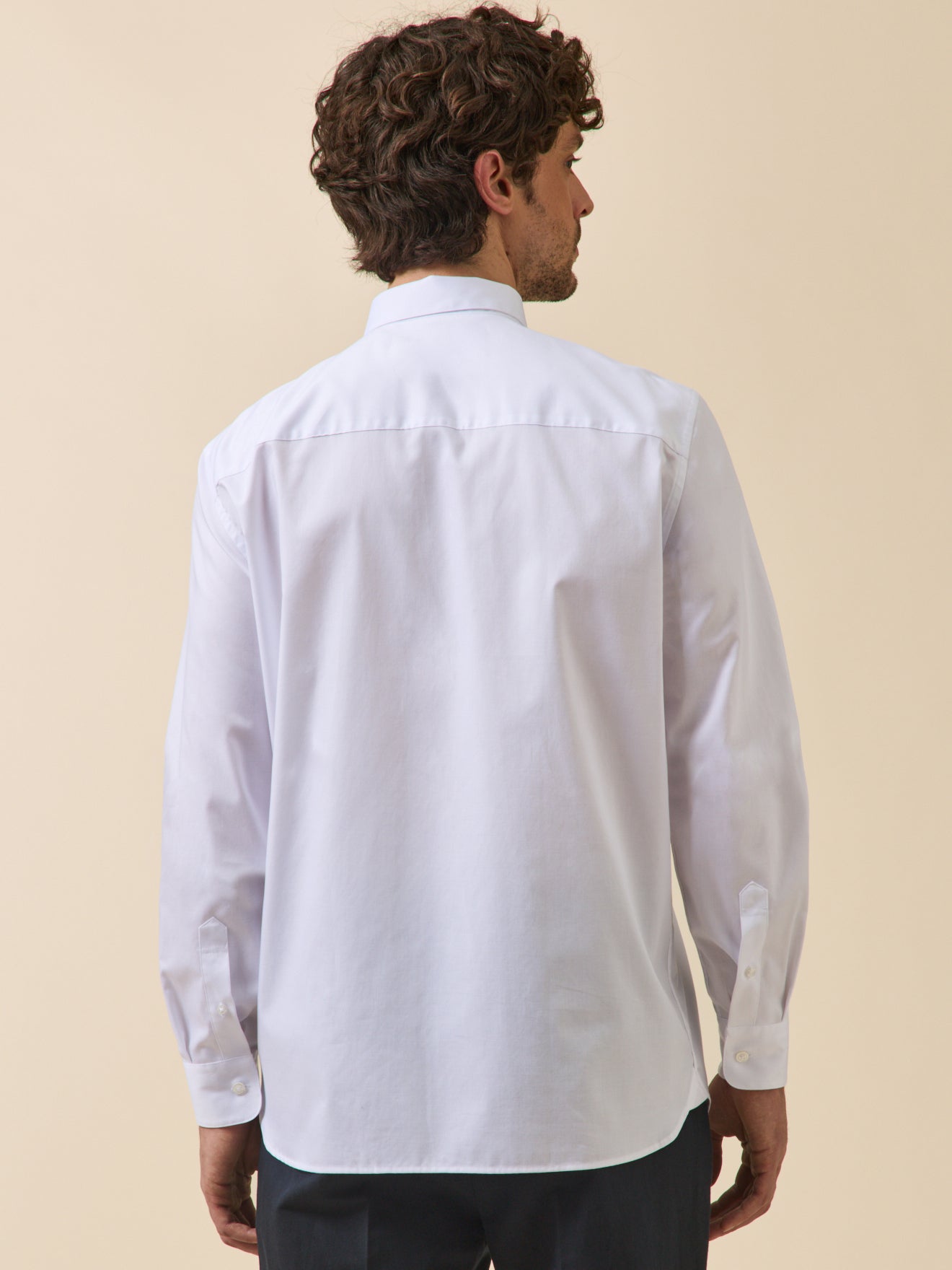 Chemise twill uni homme coupe contemporaine