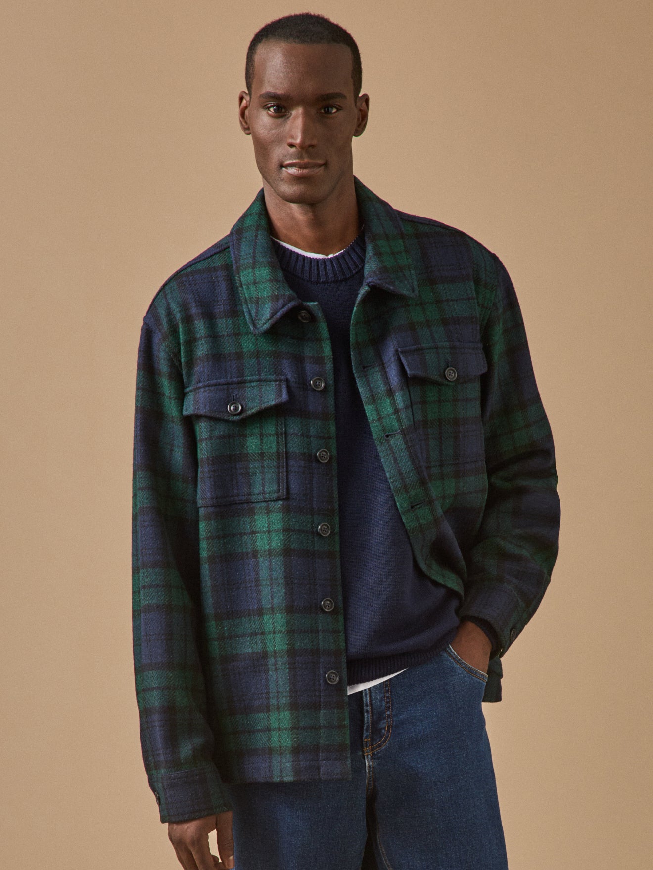Men's wool topshirt