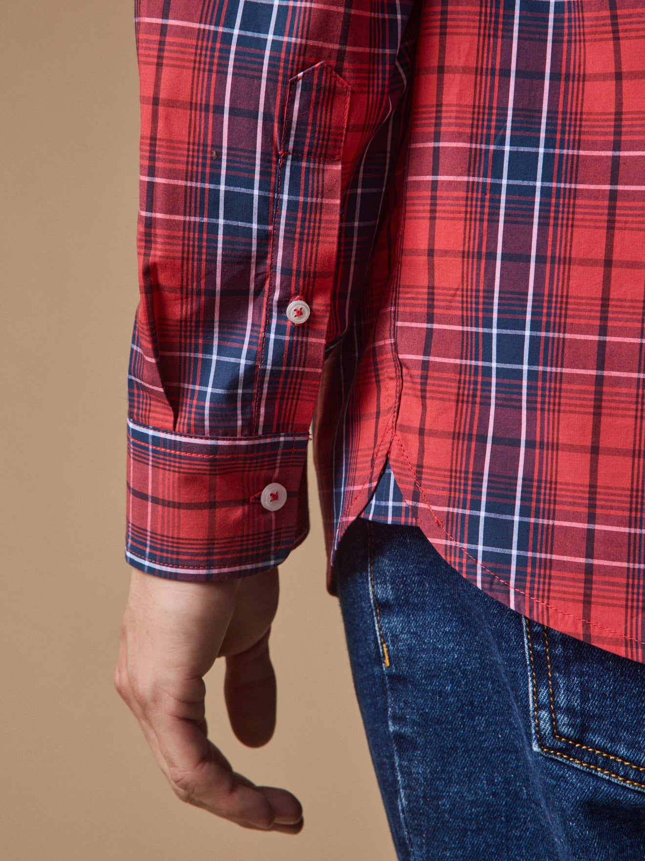 Men's checked poplin shirt - Contemporary classic style