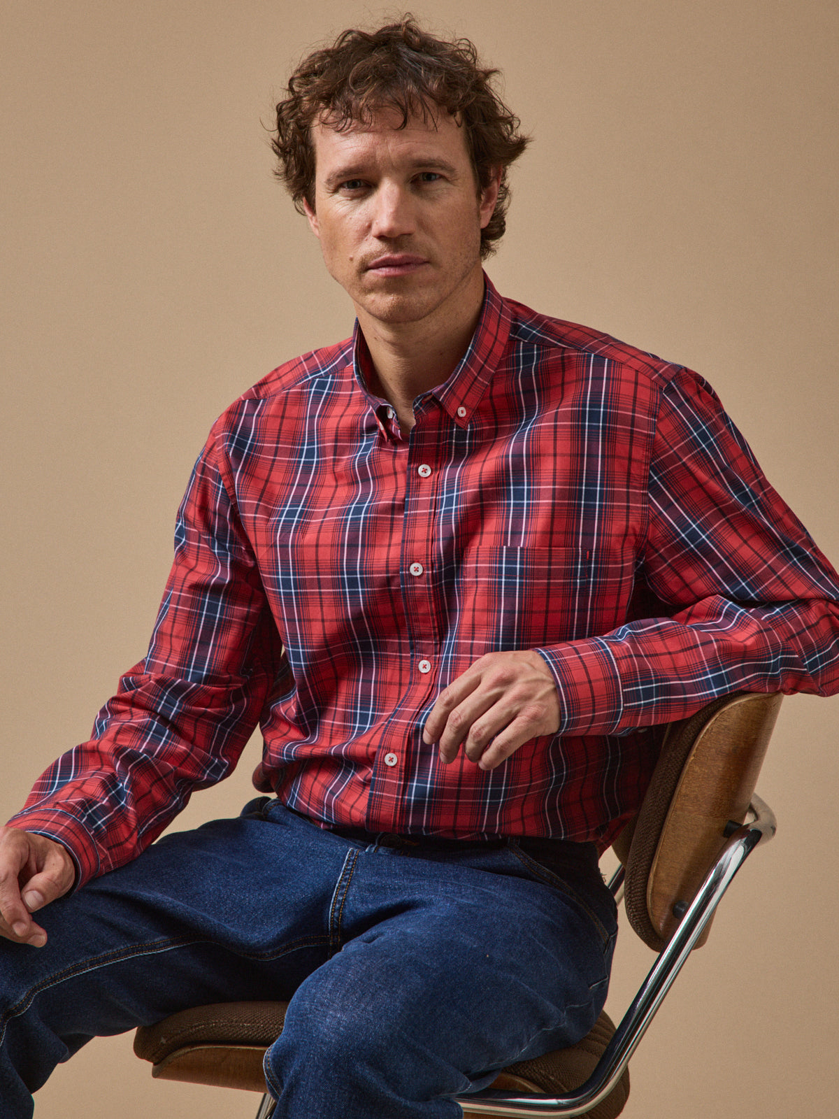 Men's checked poplin shirt - Contemporary classic style