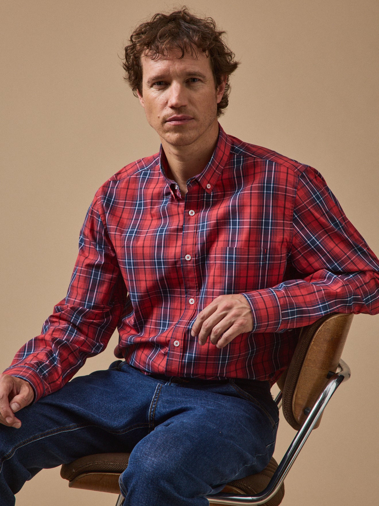 Men's checked poplin shirt - Contemporary classic style