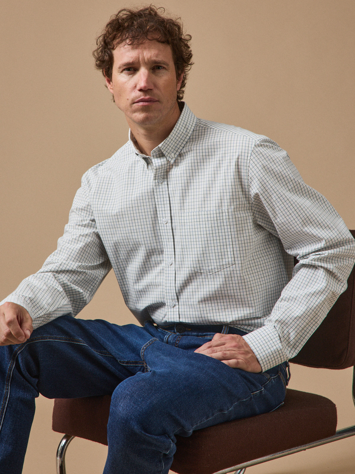 Men's tattersall checked shirt - contemporary classic style