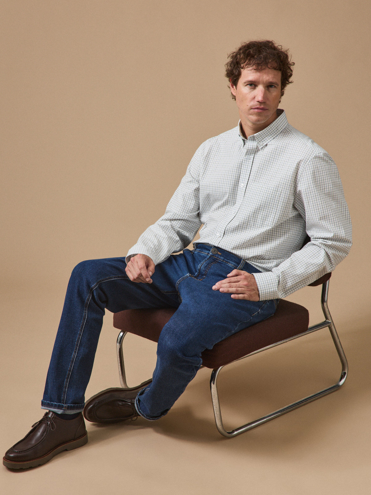 Men's tattersall checked shirt - contemporary classic style