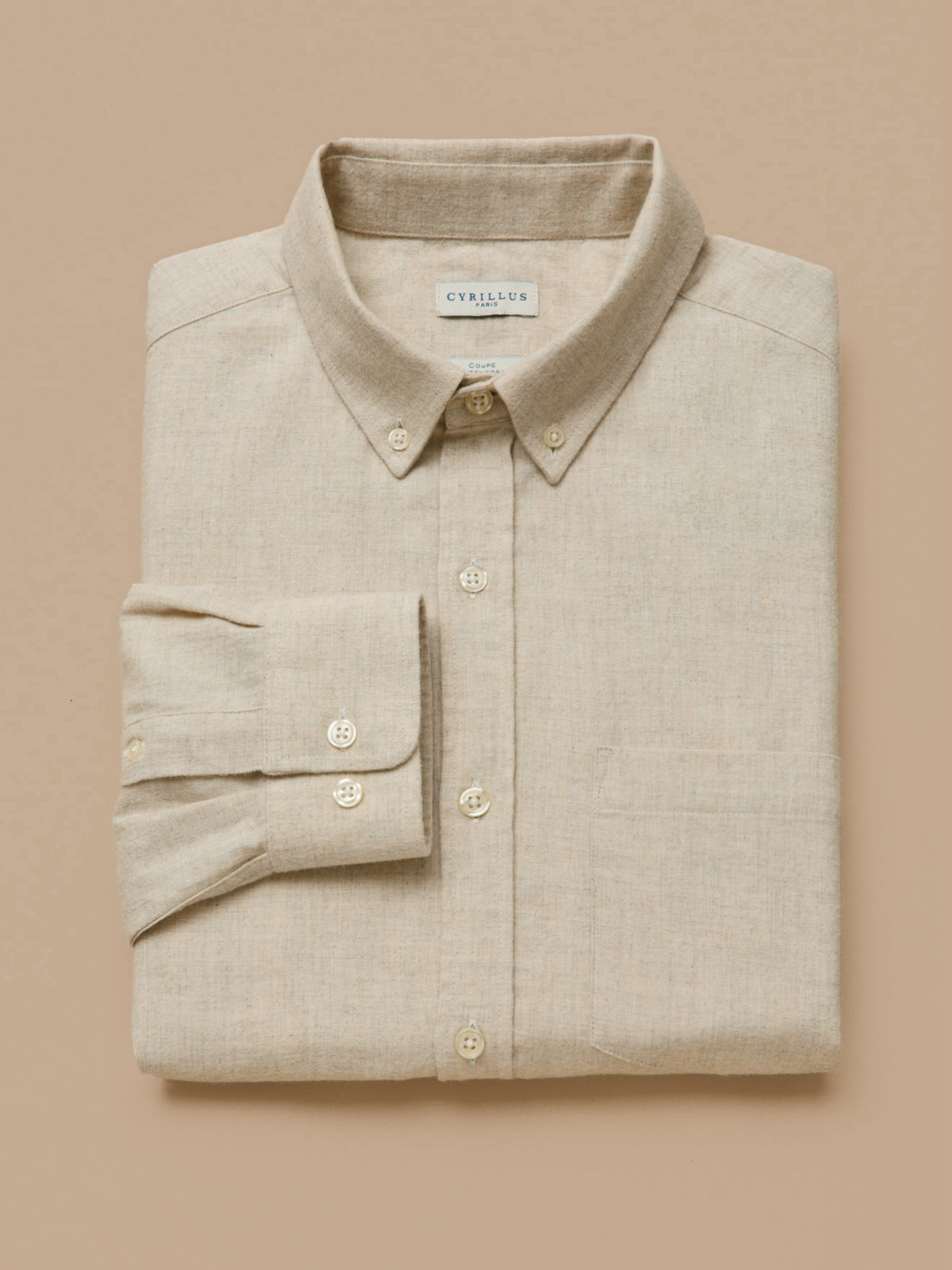 Chemise flanelle unie homme - coupe contemporaine