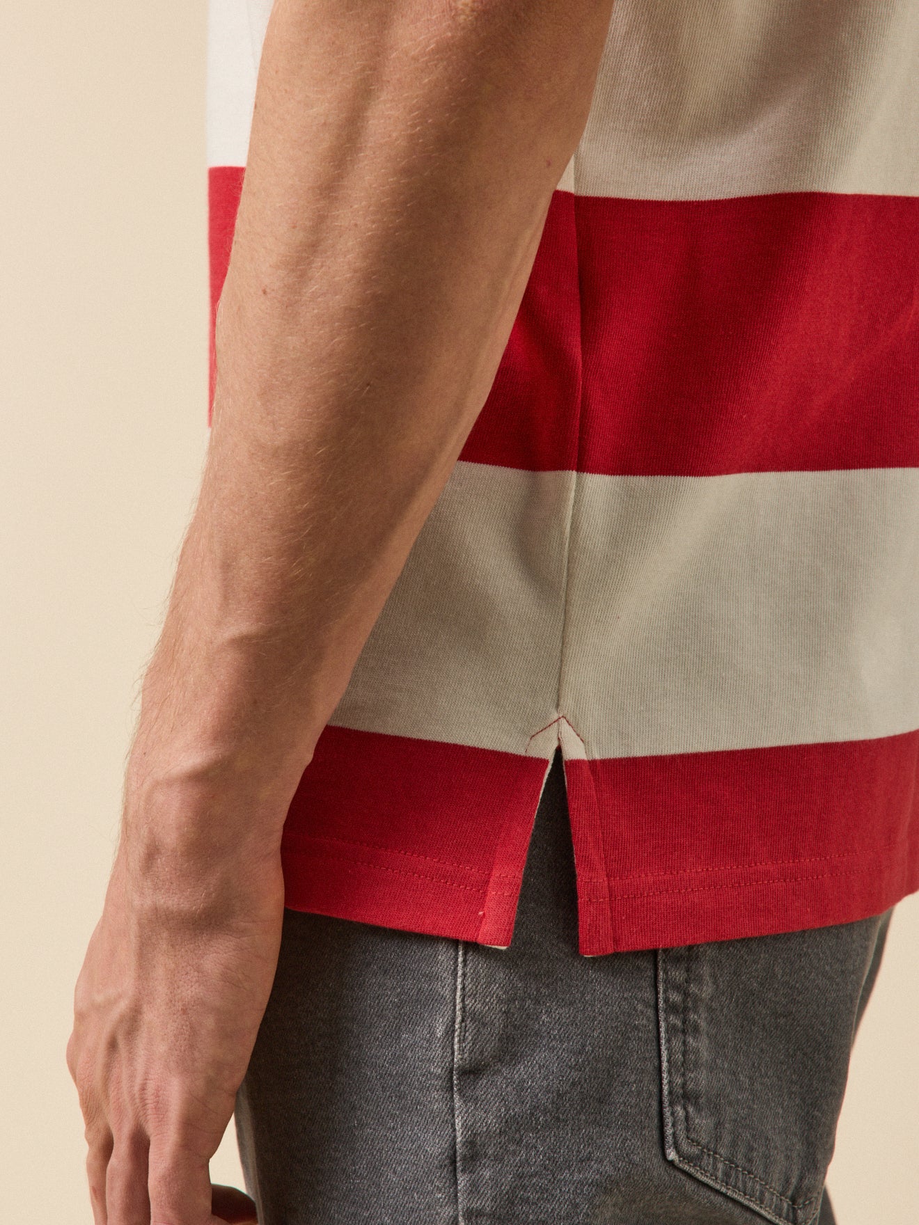 Polo rayé homme coton biologique