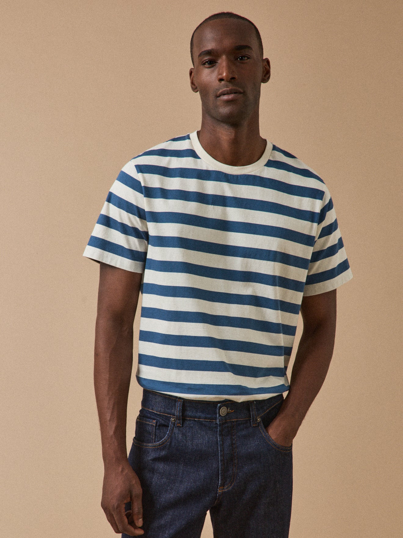 T-shirt rayé homme coton biologique