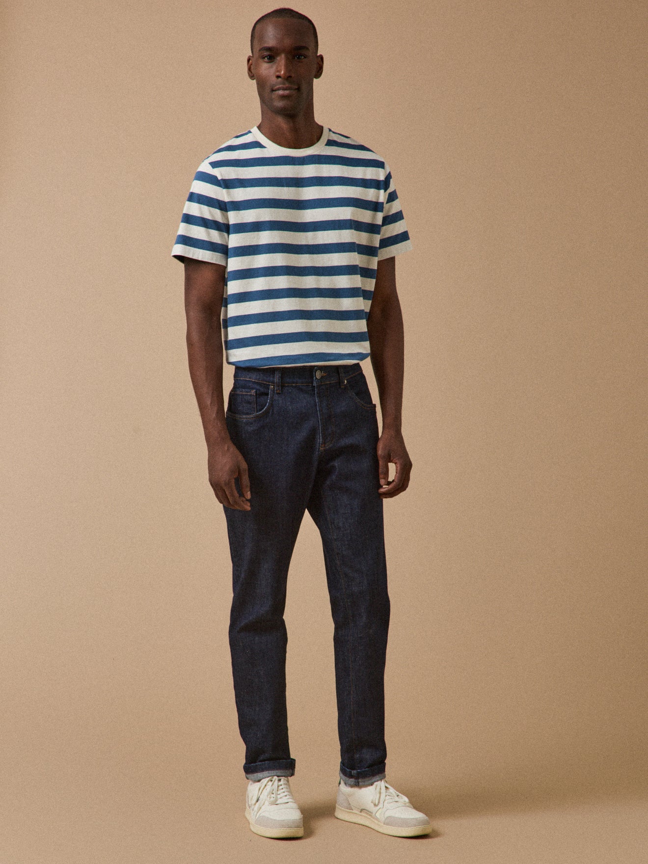 T-shirt rayé homme coton biologique