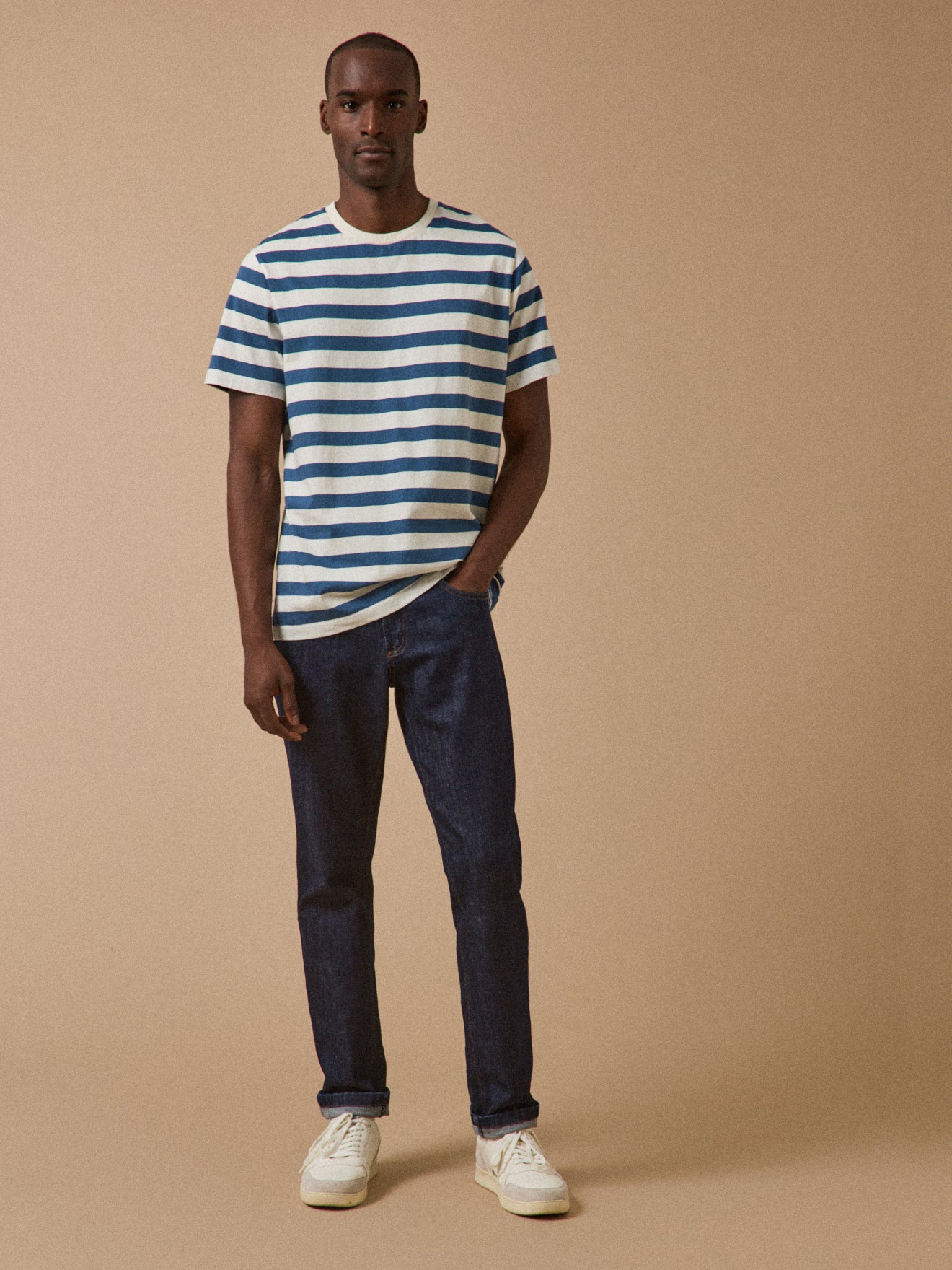 T-shirt rayé homme coton biologique