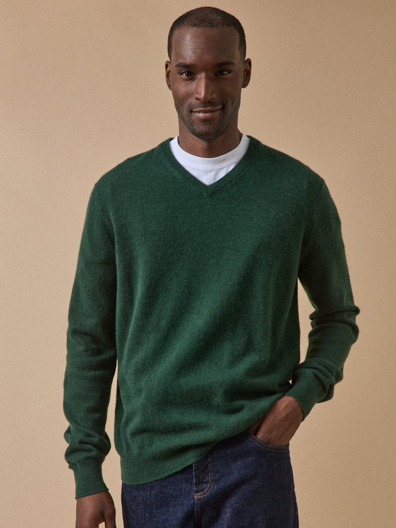 Pull col V homme - Collection Cachemire