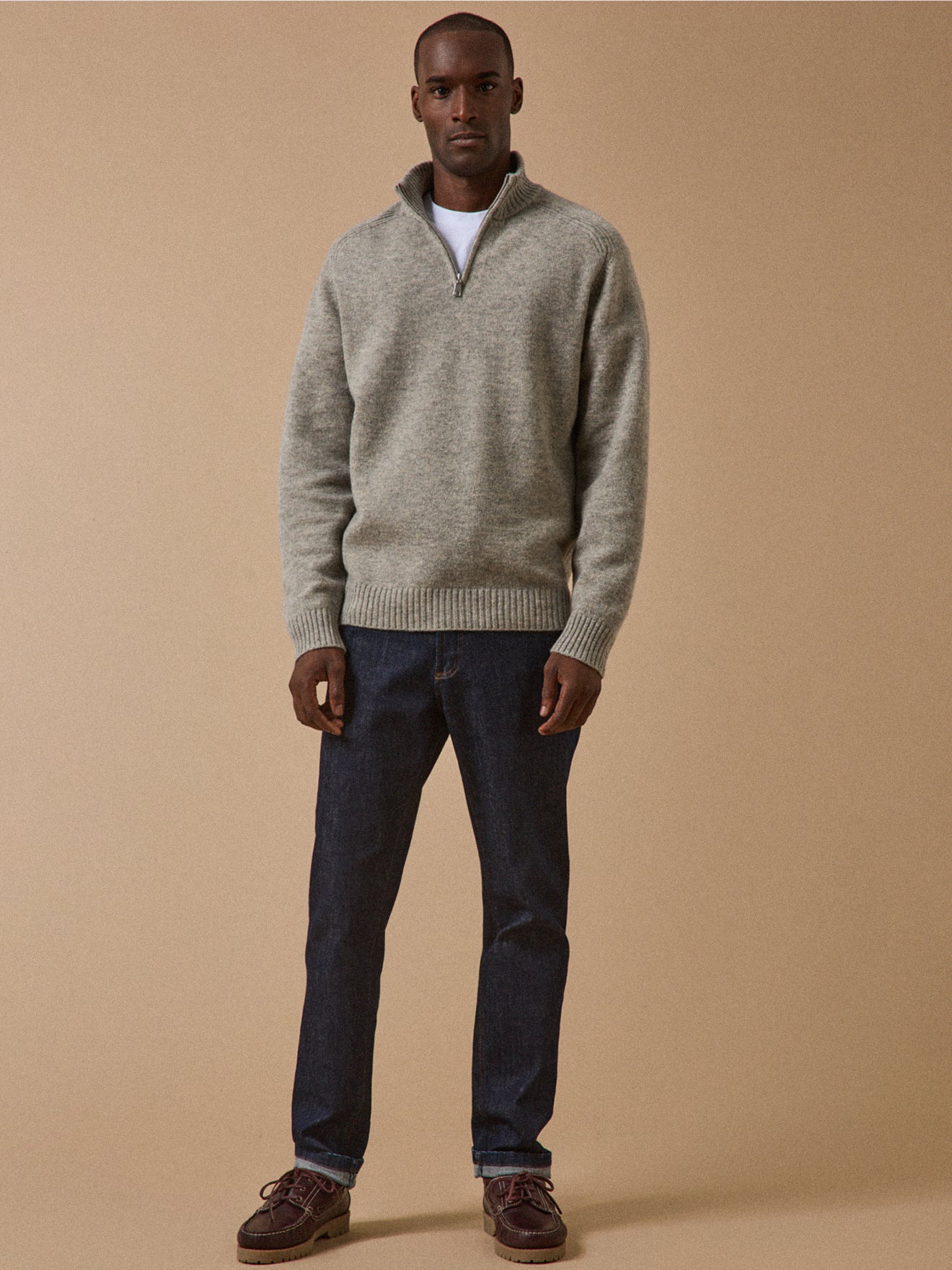 Pull col montant zippé Homme