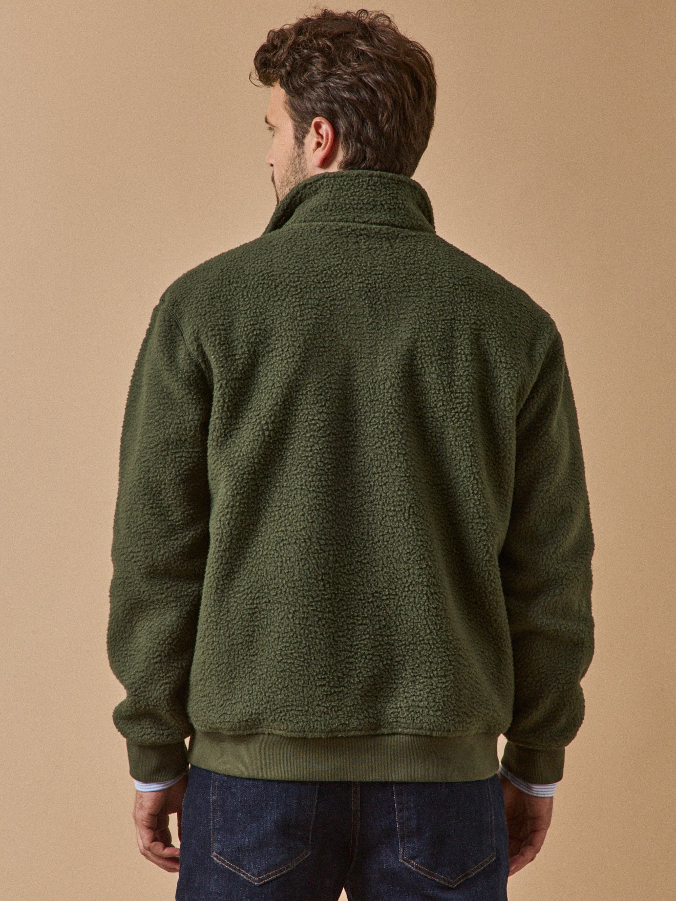 Pull polaire col camionneur homme