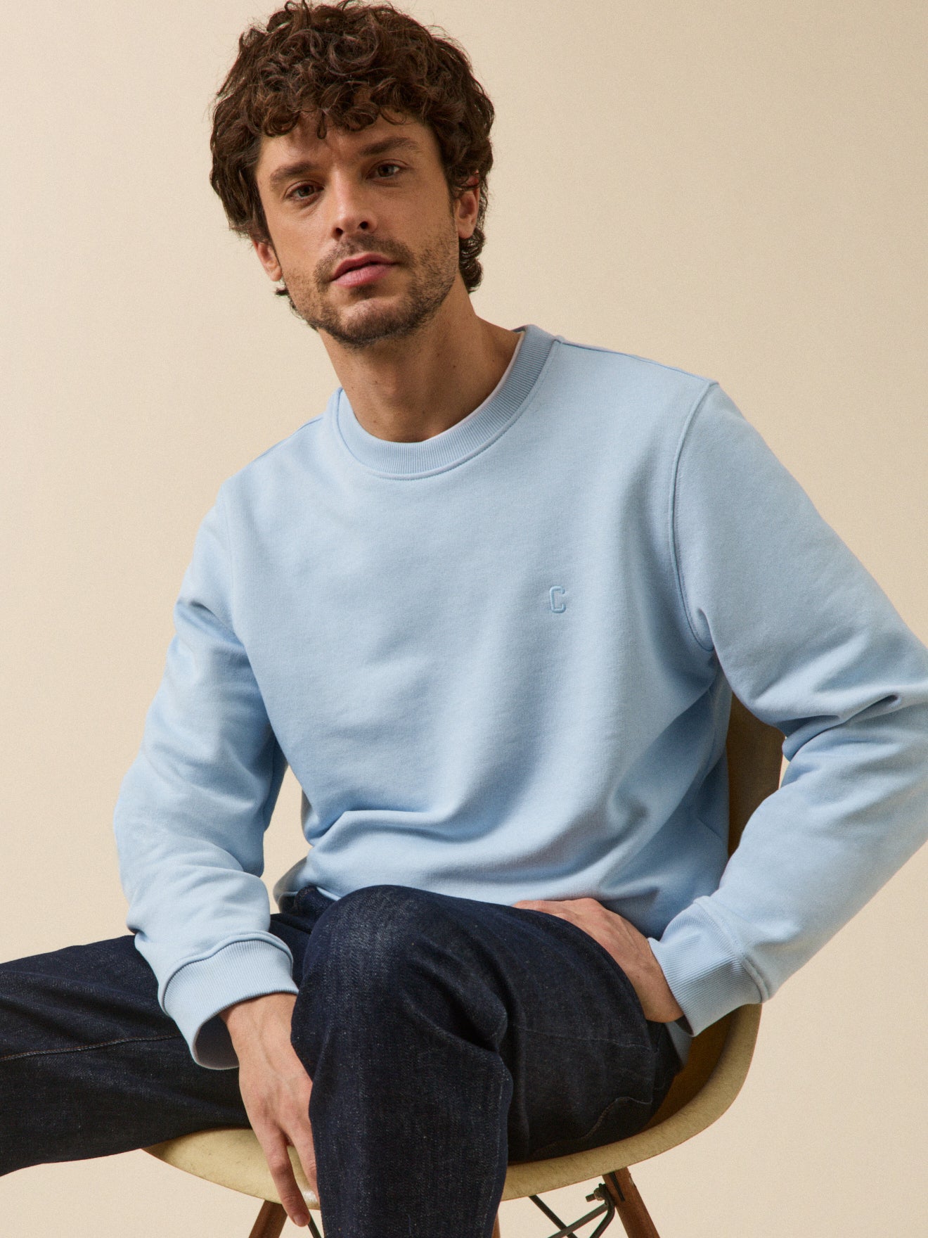 Men's organic cotton fleece sweatshirt