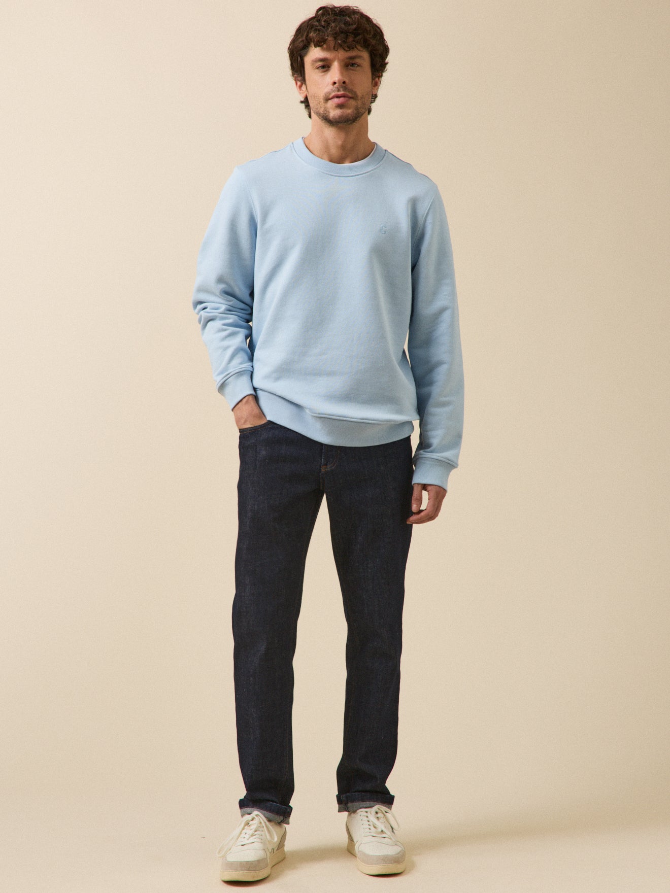 Men's organic cotton fleece sweatshirt