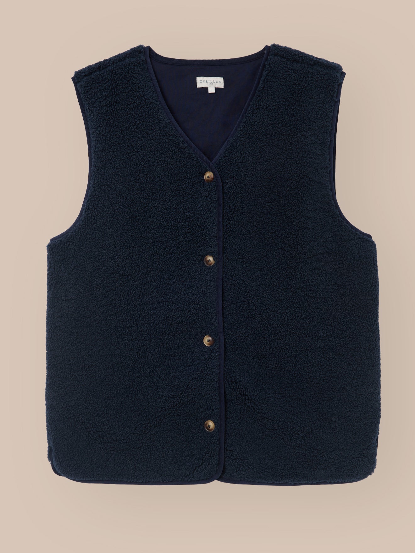 Men's sleeveless sherpa jacket