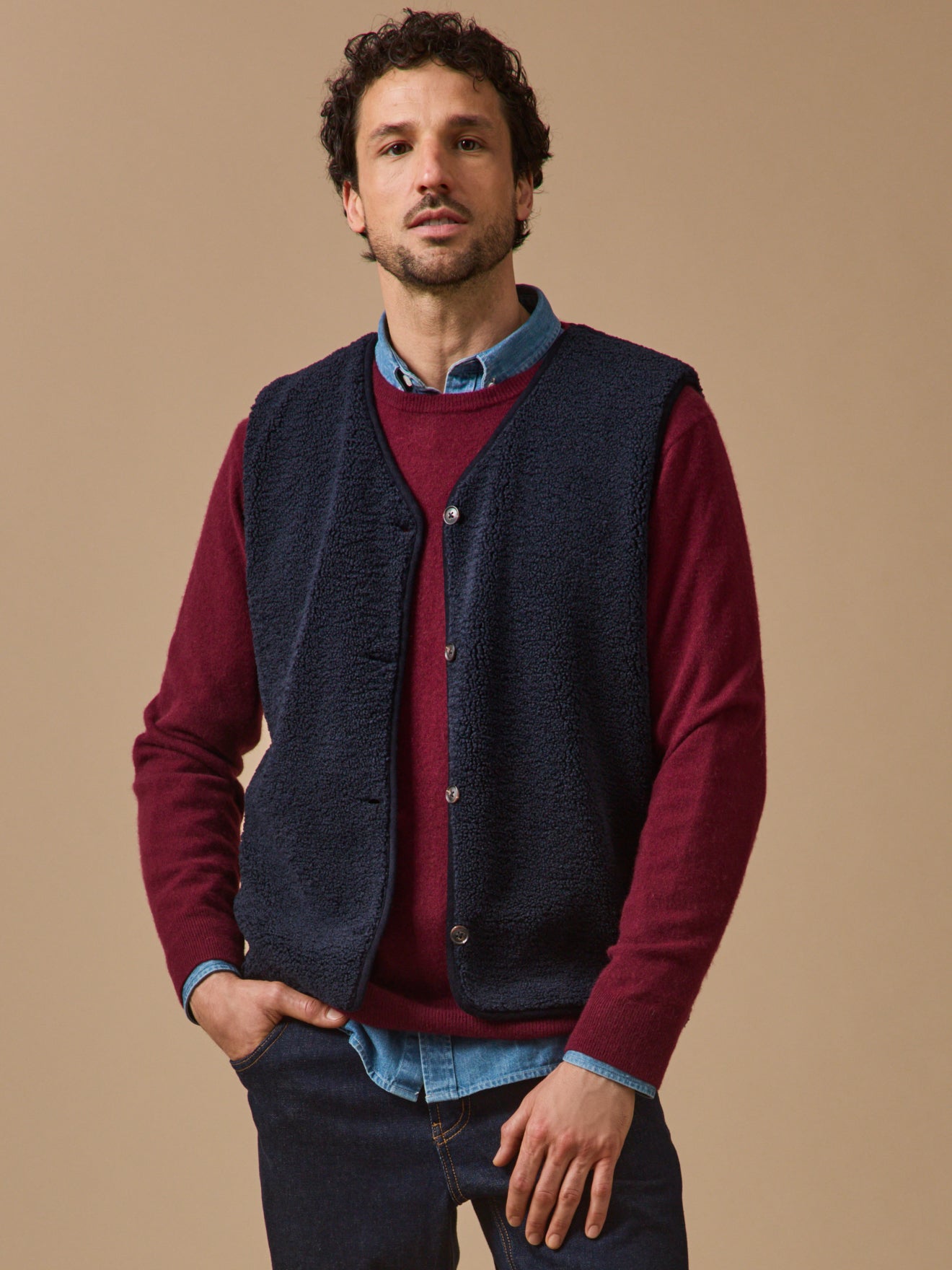 Men's sleeveless sherpa jacket - Cyrillus COM