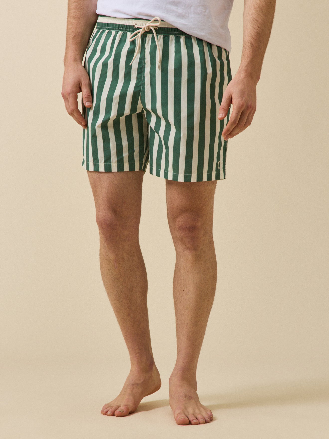 Men's striped swimming shorts