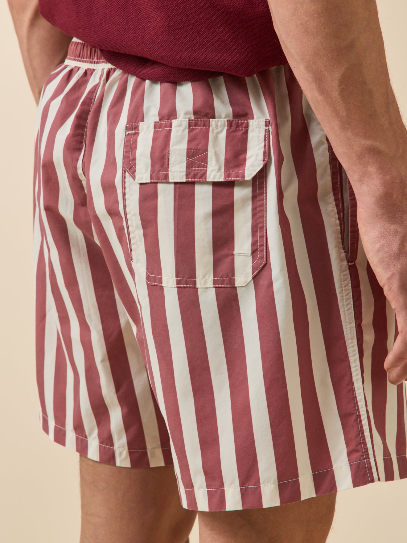 Men's striped swimming shorts