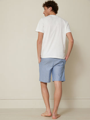 Men's dual-fabric pyjamas with shorts