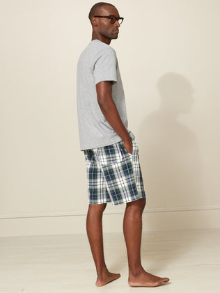 Men's dual-fabric pyjamas with shorts