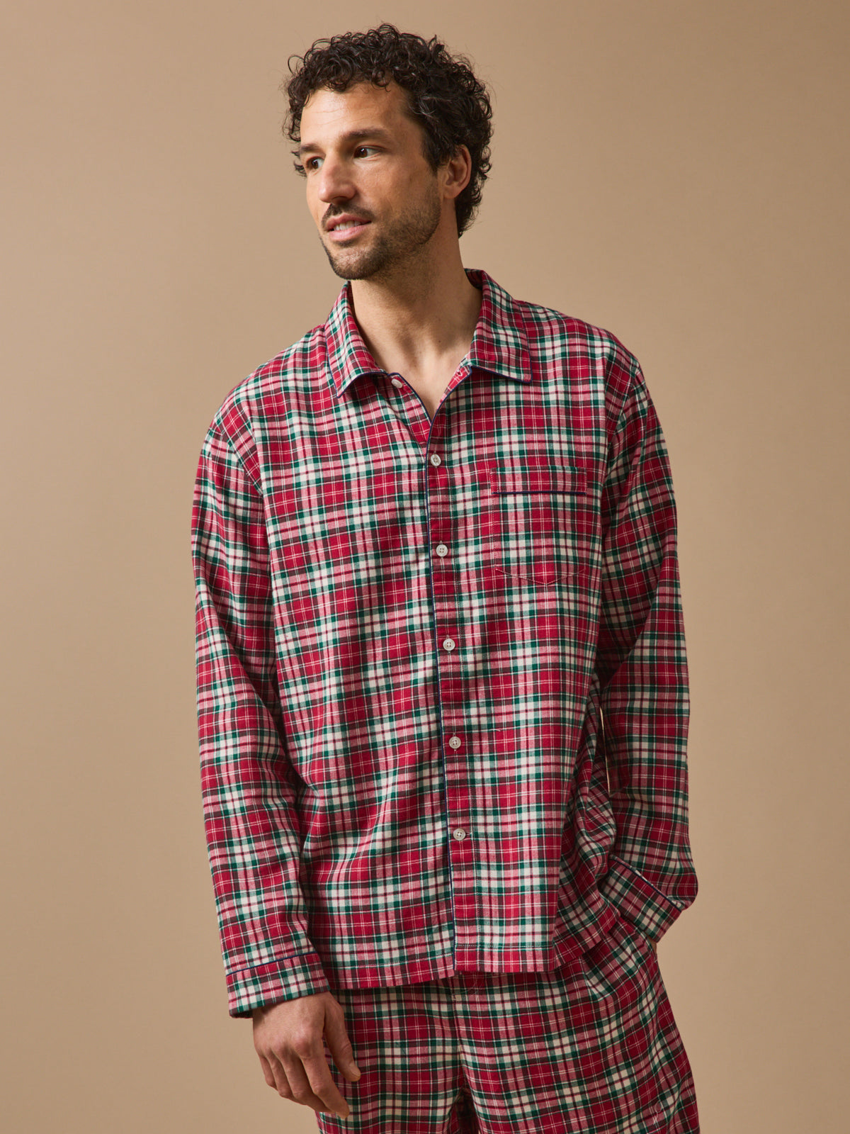 Pyjama flanelle carreaux homme