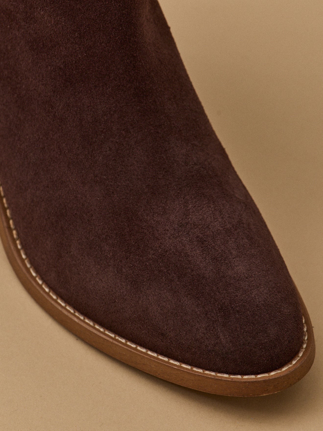 Women's split leather ankle boots with square heel