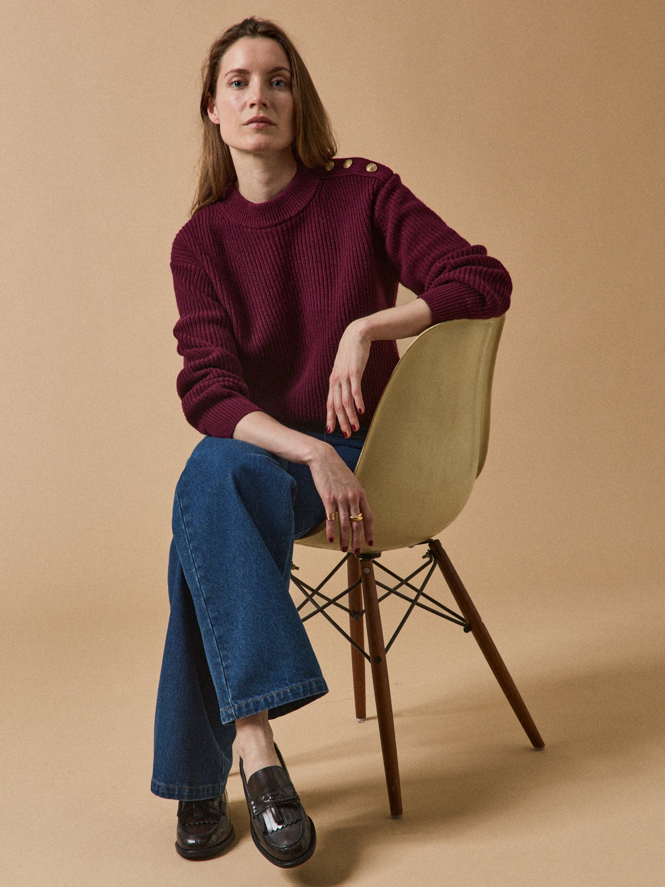 Women's fringe and tassel leather loafers