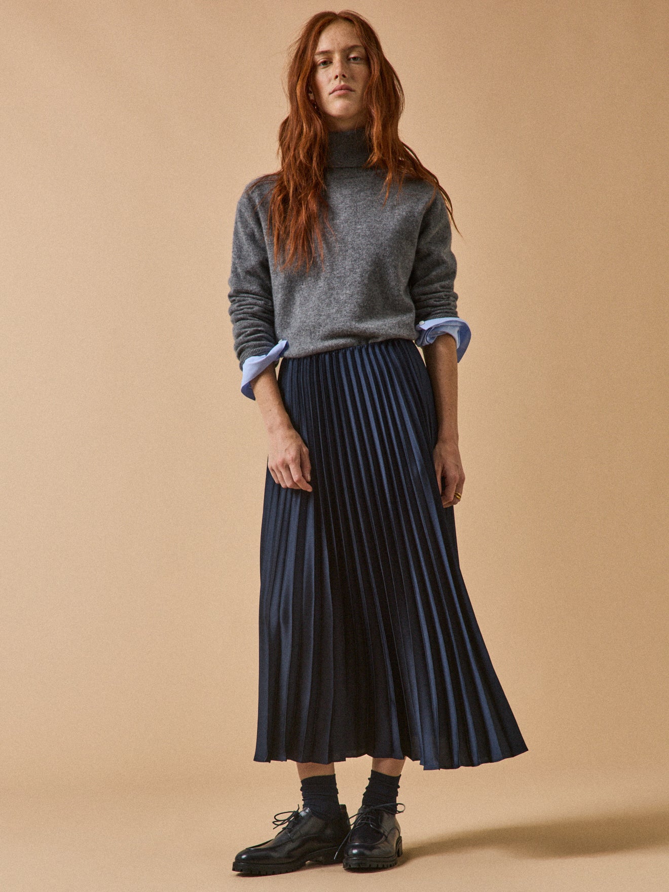 Women's leather lace-up Derby shoes