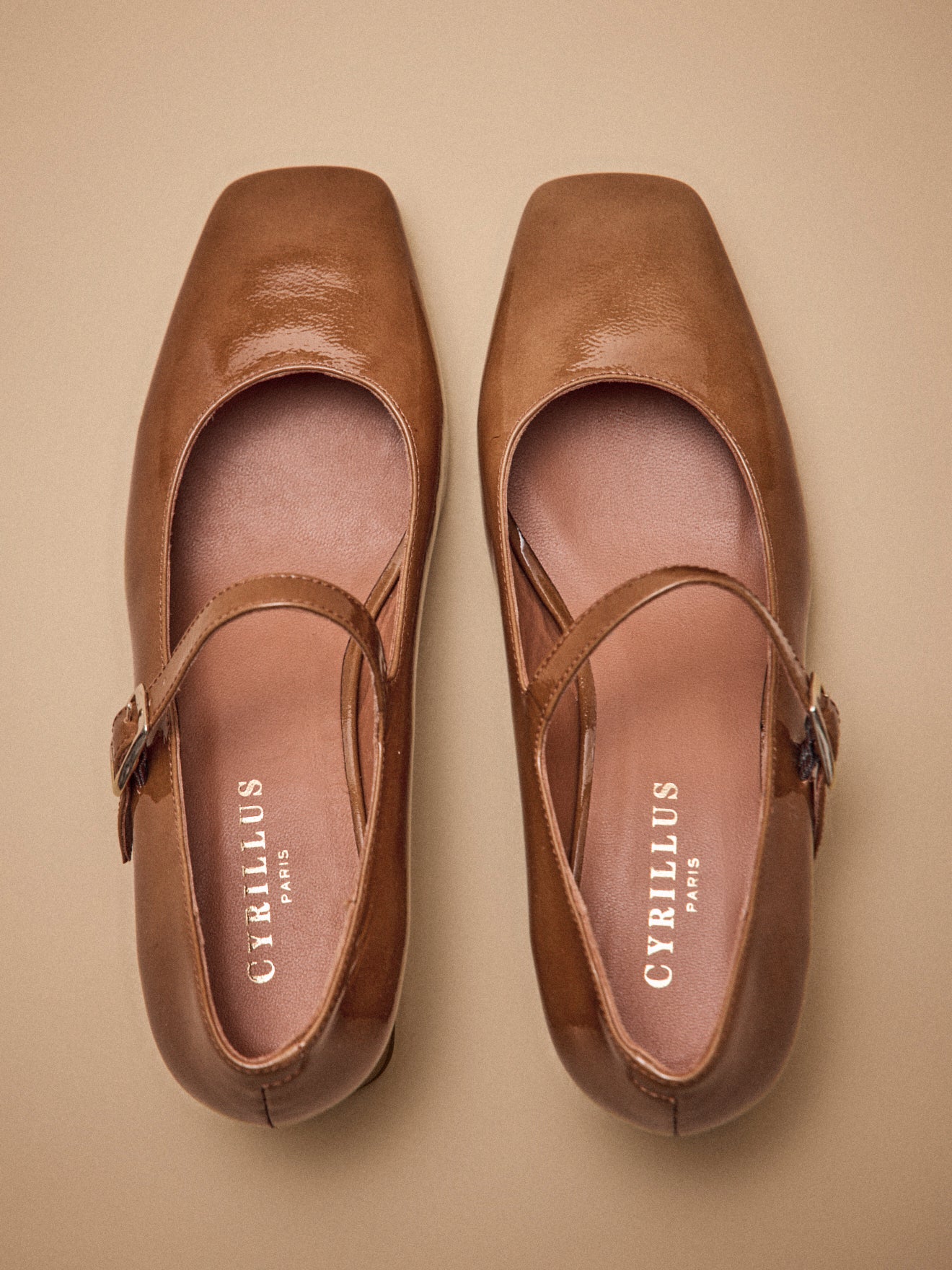 Salomés à talon cuir vernis femme