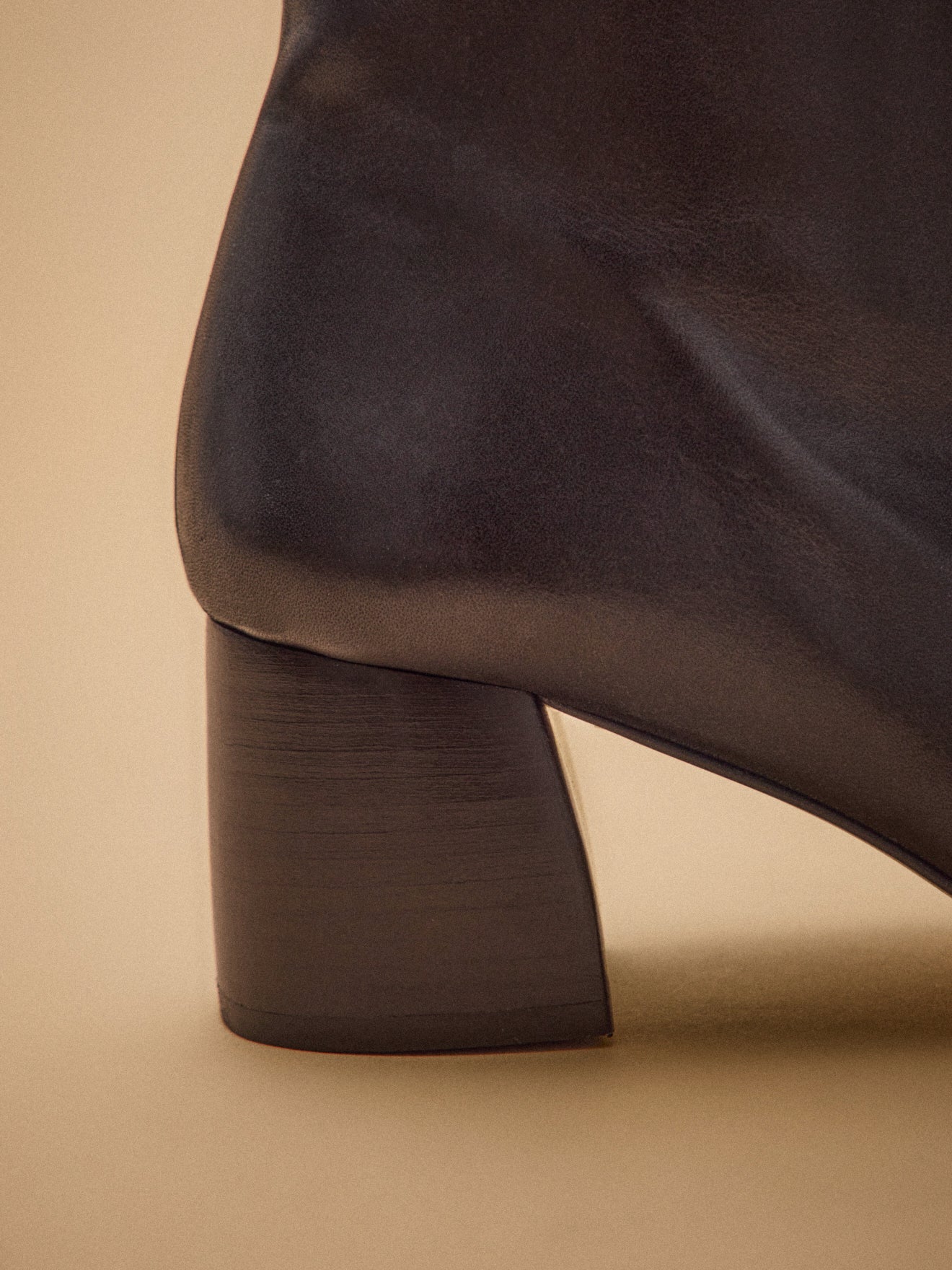 Boots à talon cuir femme