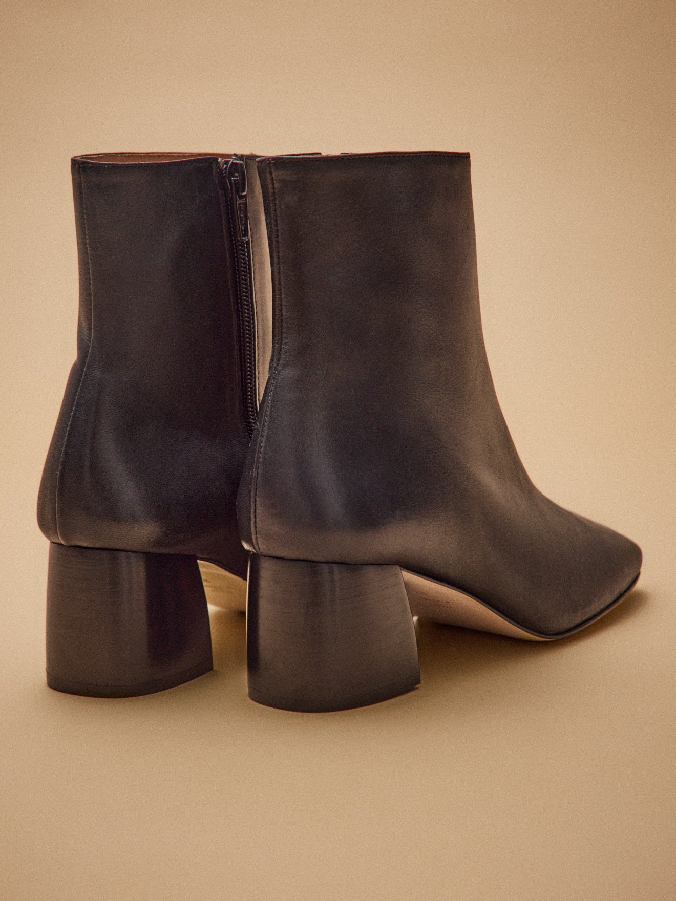 Boots à talon cuir femme