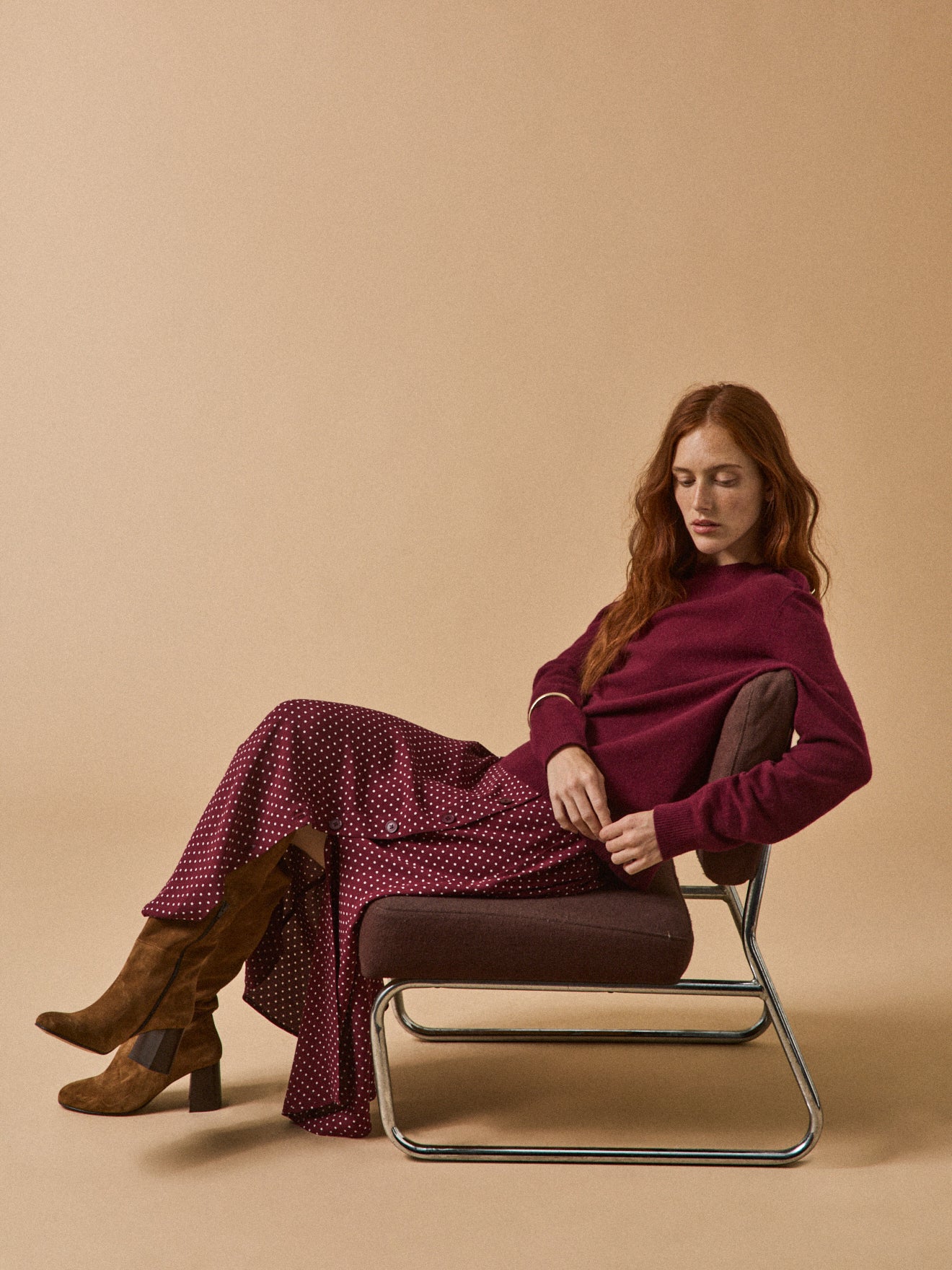 Women's suede leather heeled boots