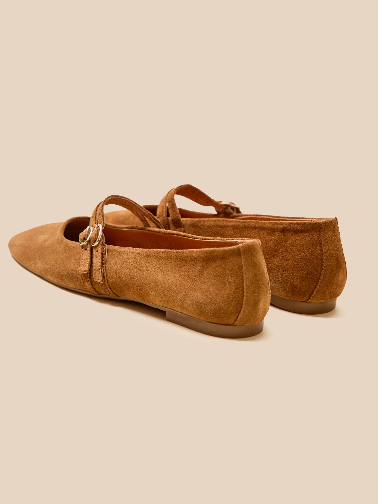 Ballerines 2 brides cuir femme