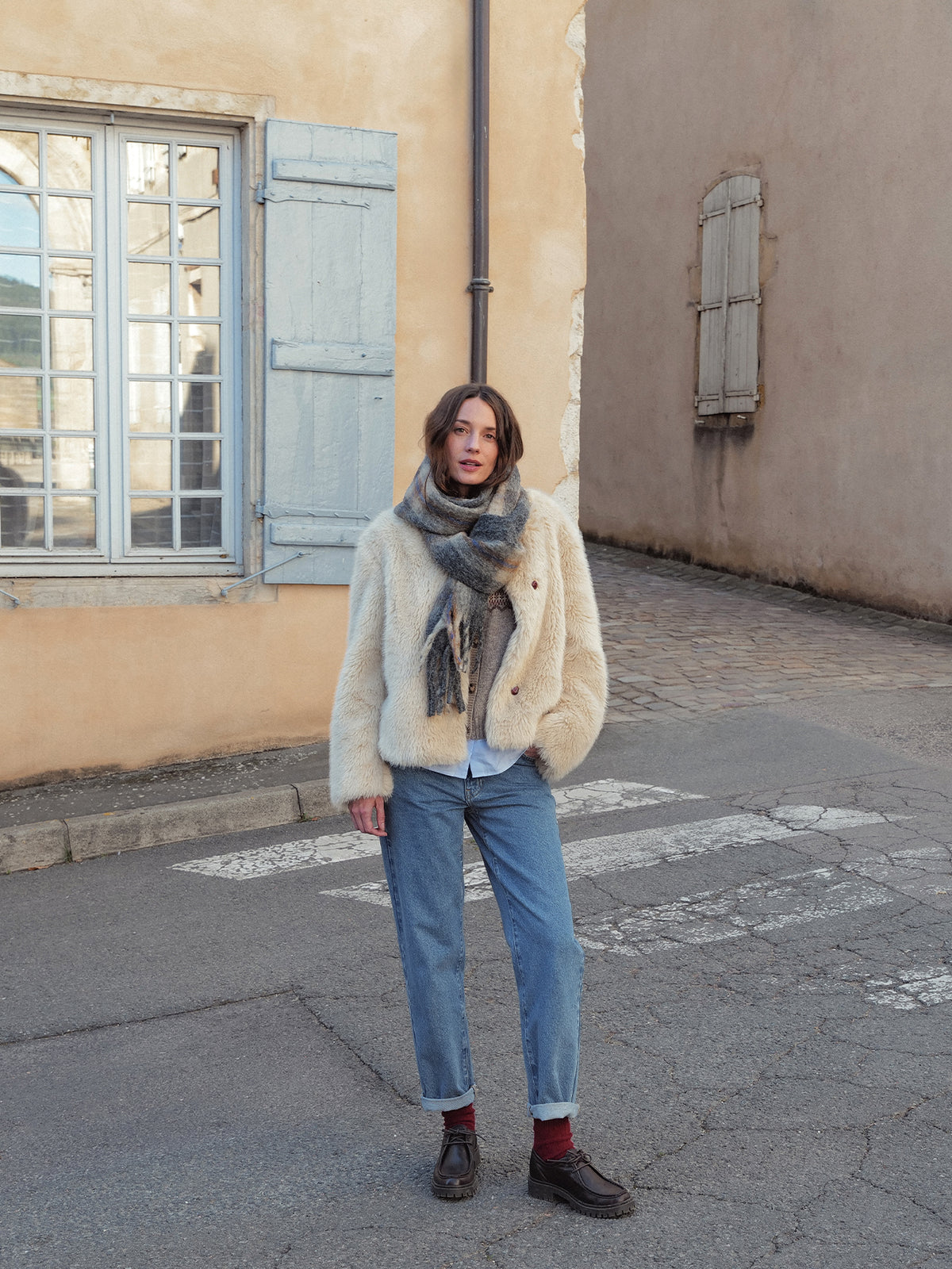 Derbies semelle crantée cuir femme