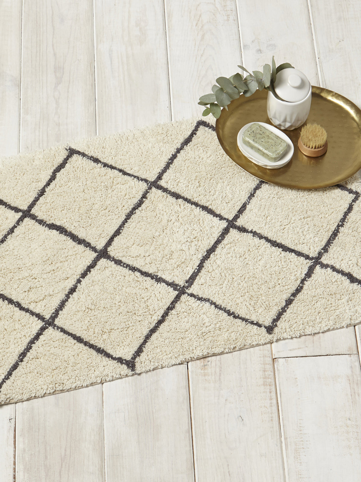 Tapis de bain croisillons