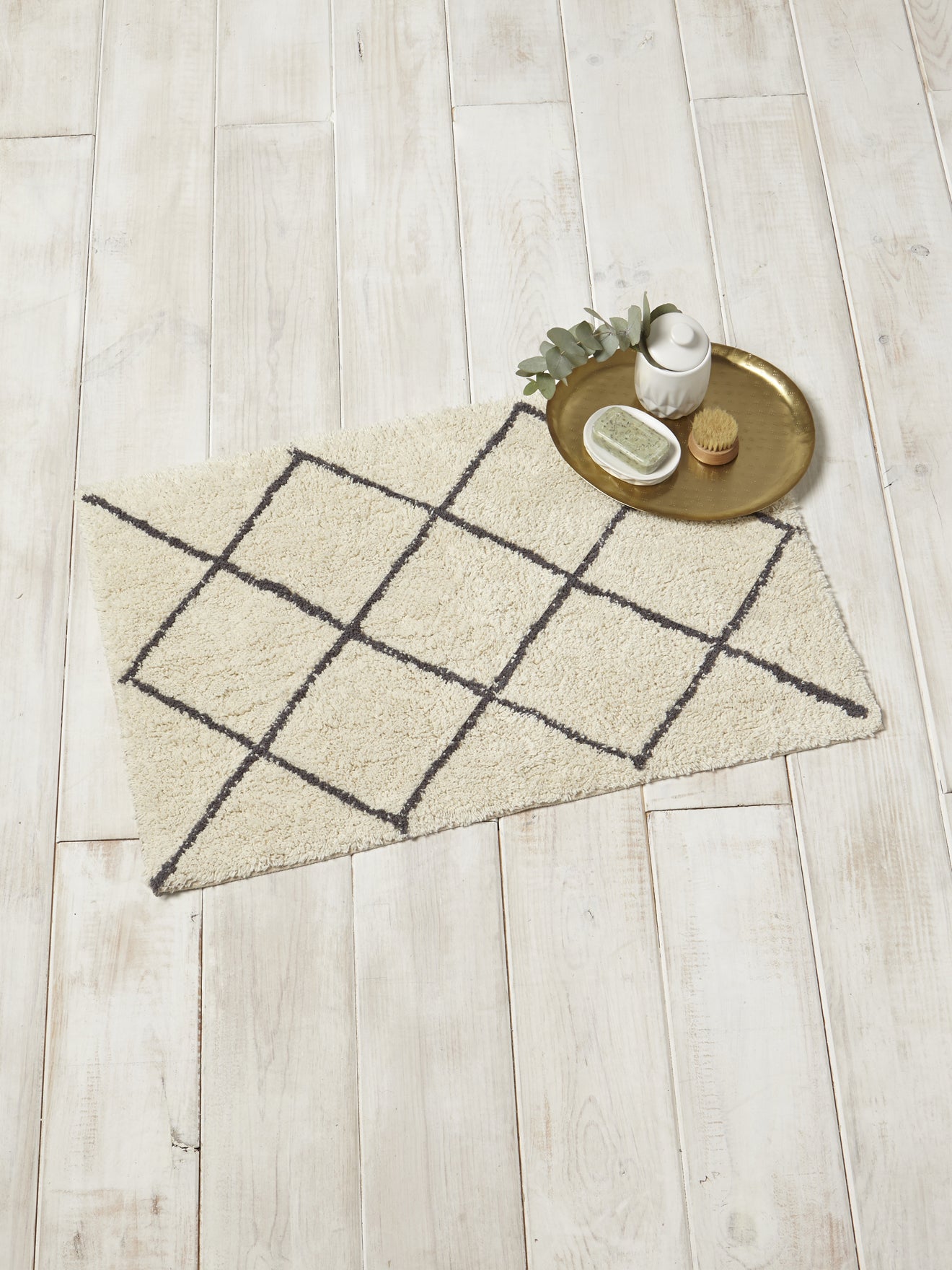Tapis de bain croisillons