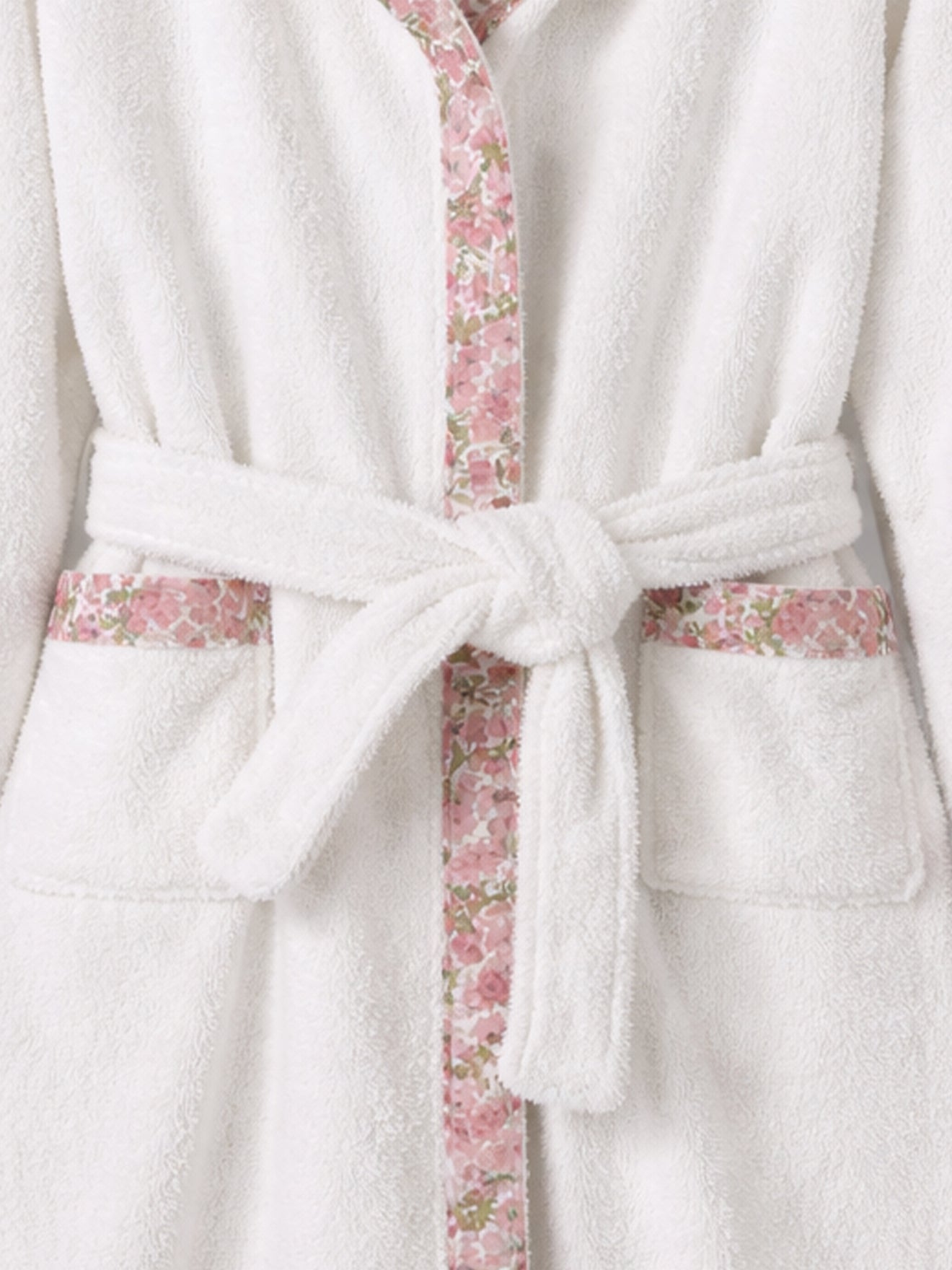 Peignoir enfant en éponge et tissu Liberty