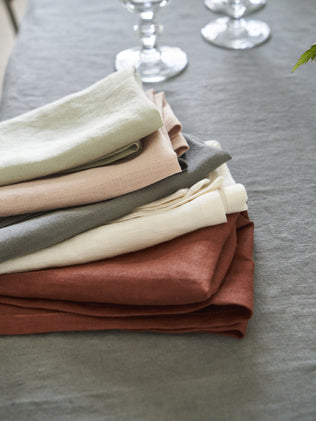 Set of 4 washed linen napkins