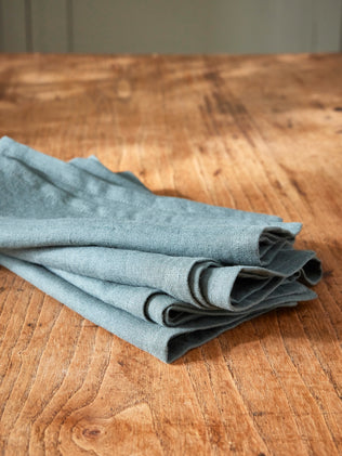 Set of 4 washed linen napkins