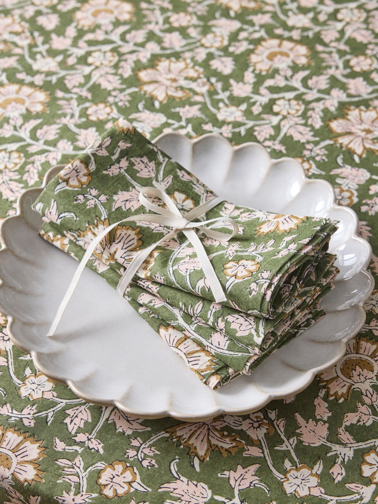 Set of 4 Indian fabric table napkins