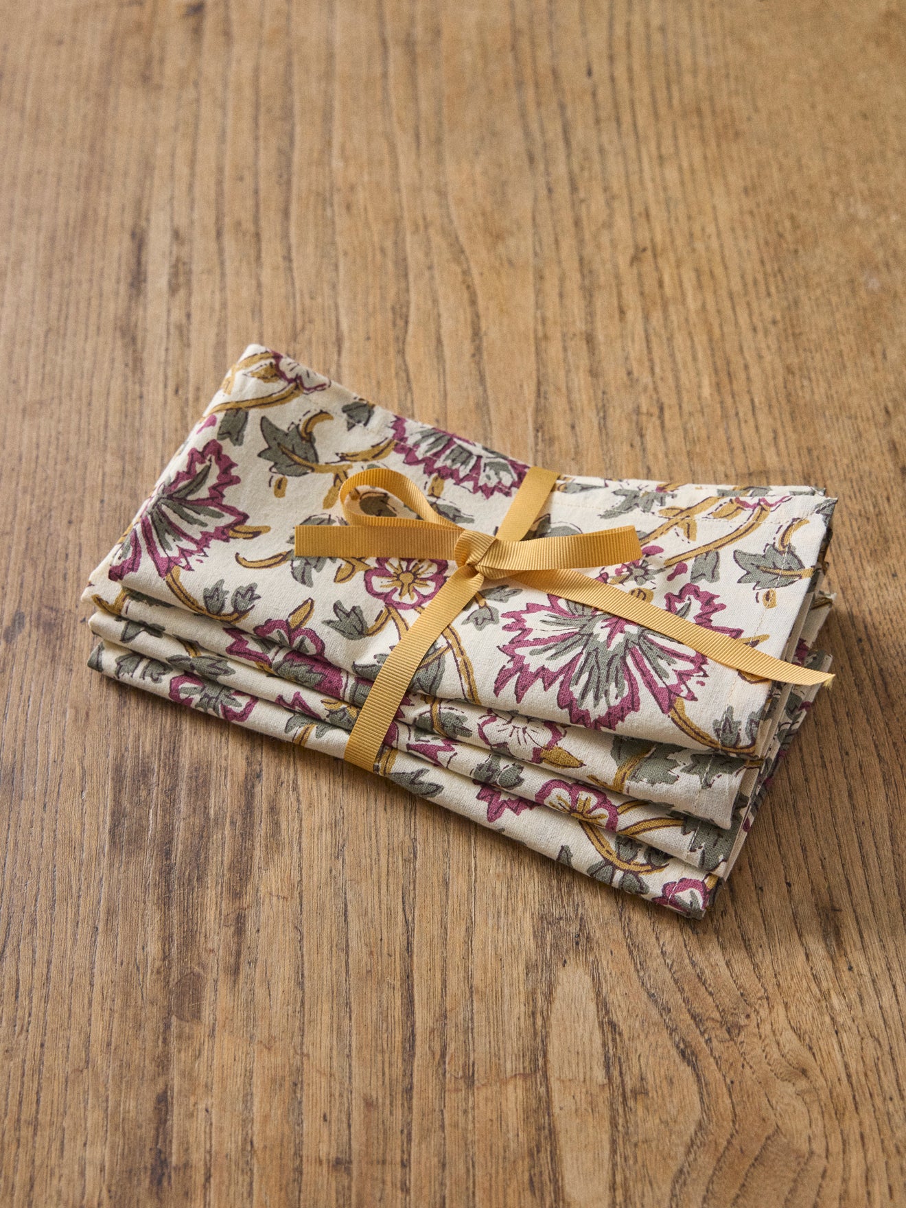 Set of 4 Indian fabric table napkins