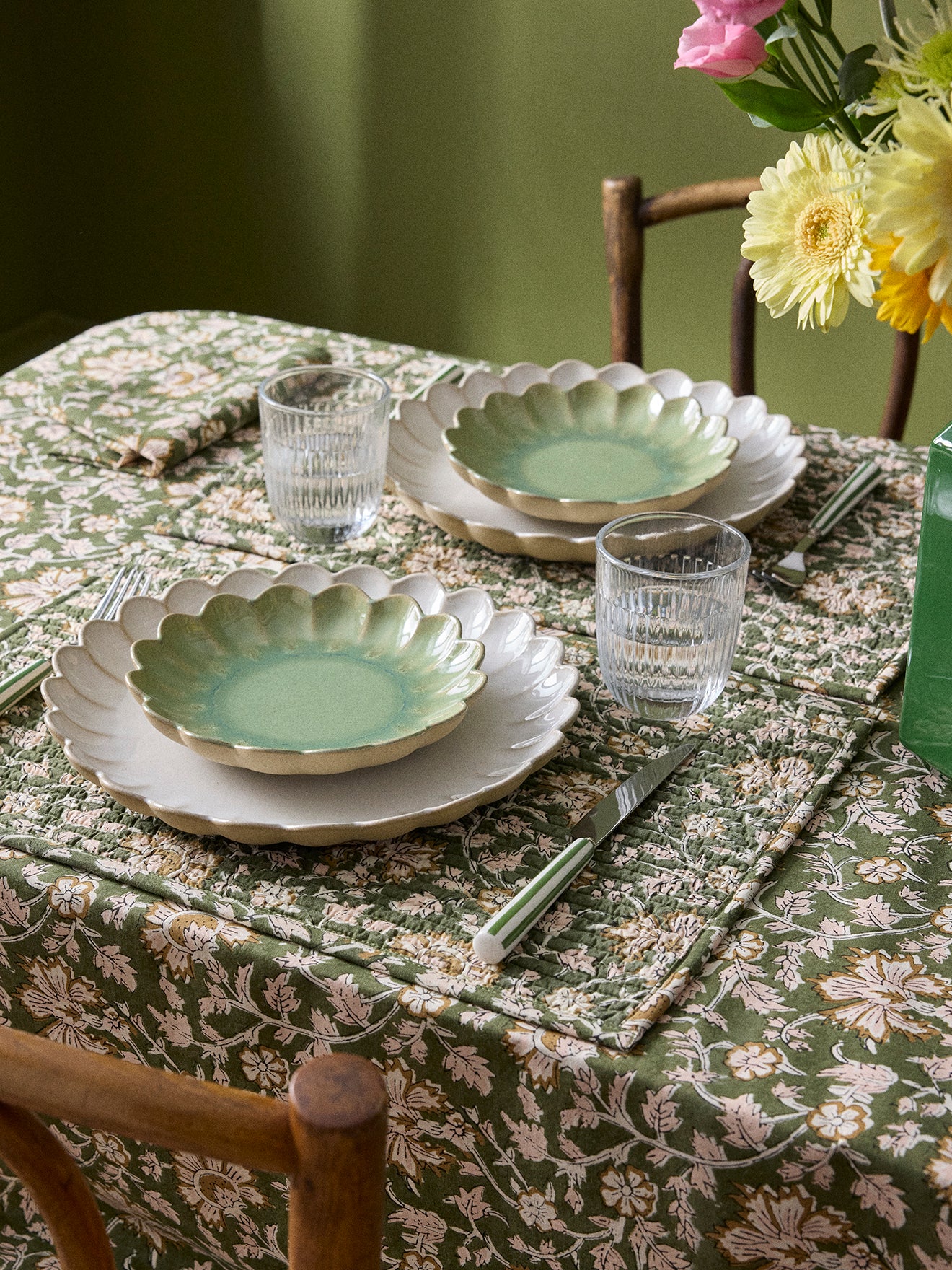 Set of 2 Indian fabric placemats