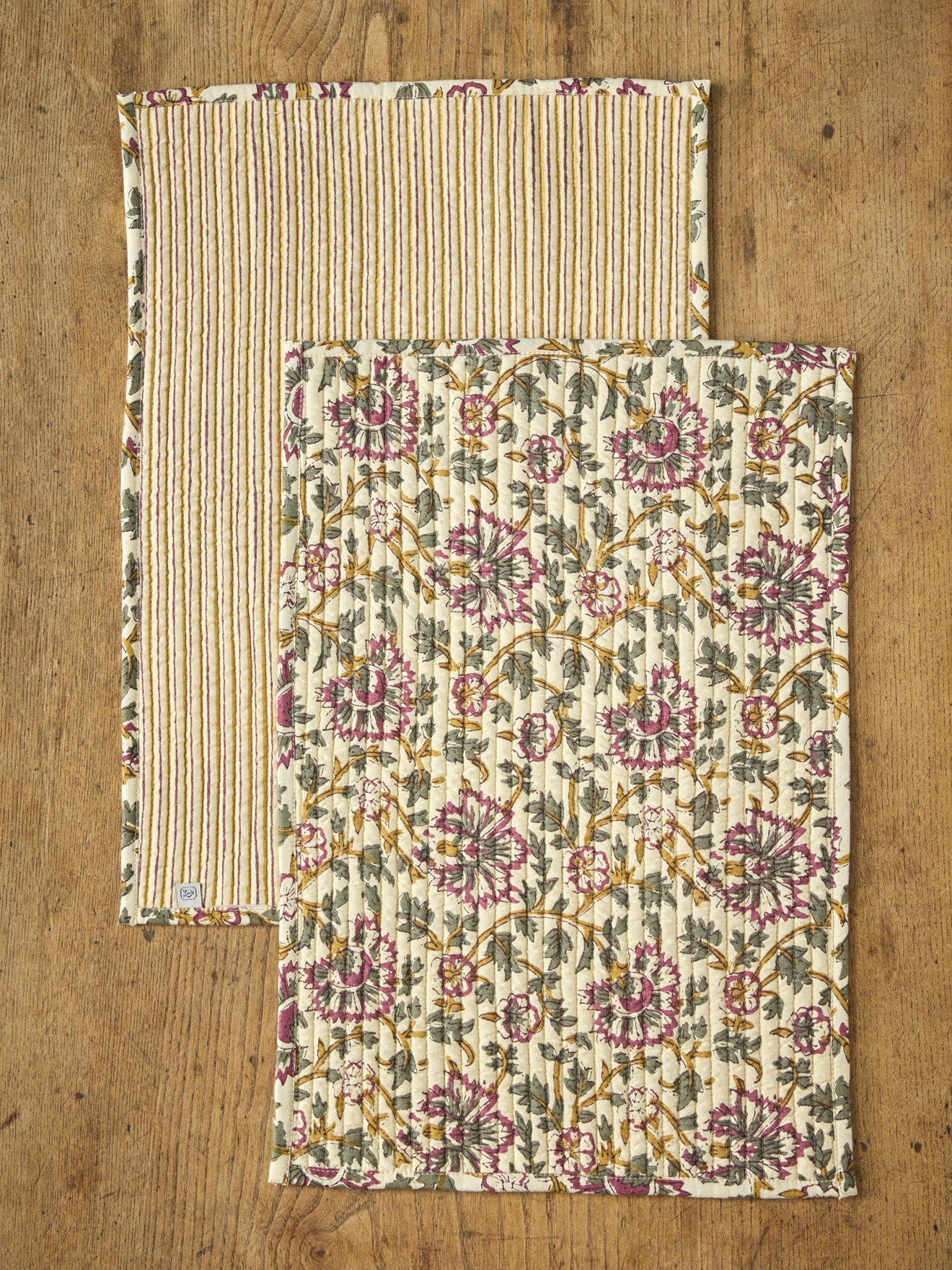 Set of 2 Indian fabric placemats