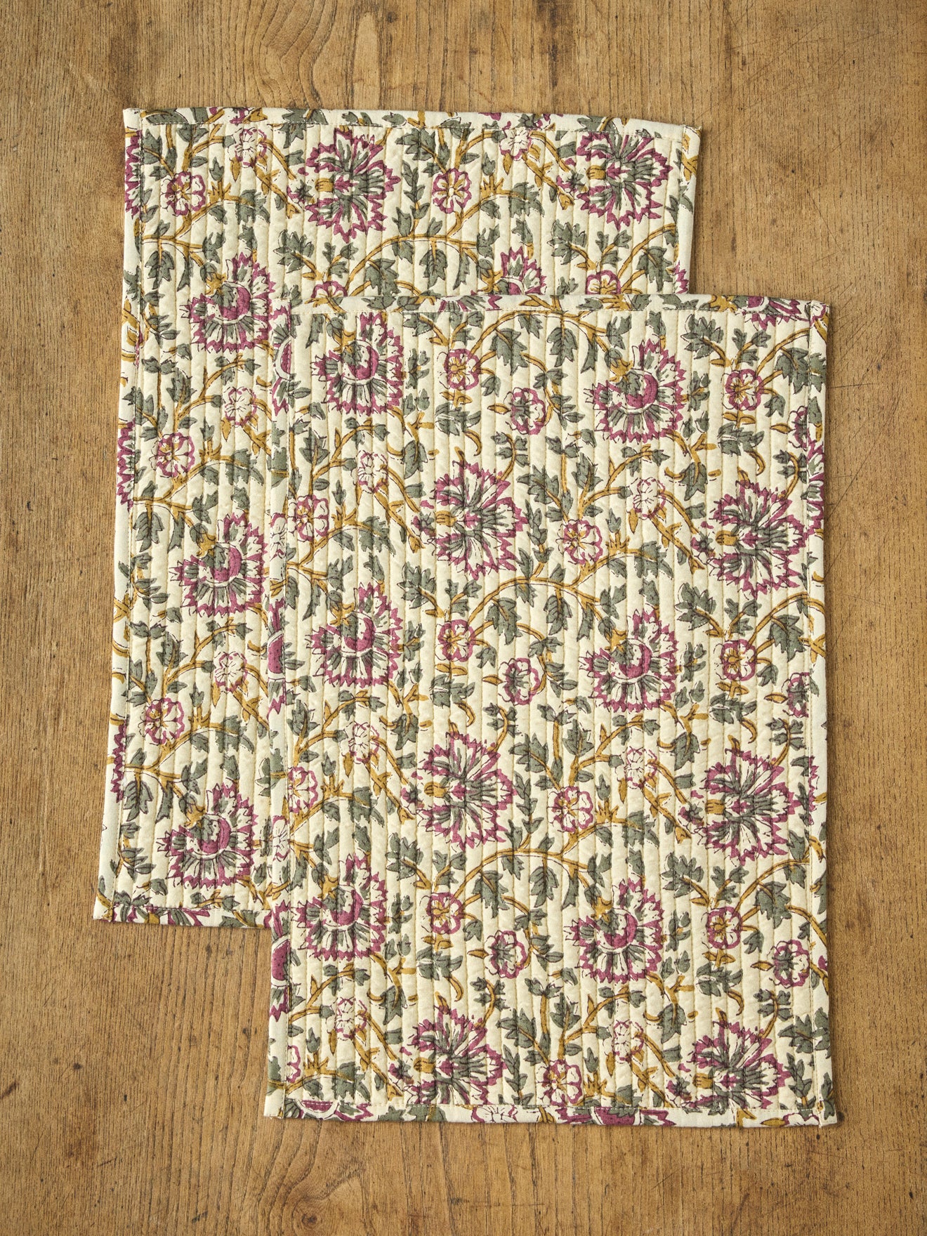 Set of 2 Indian fabric placemats