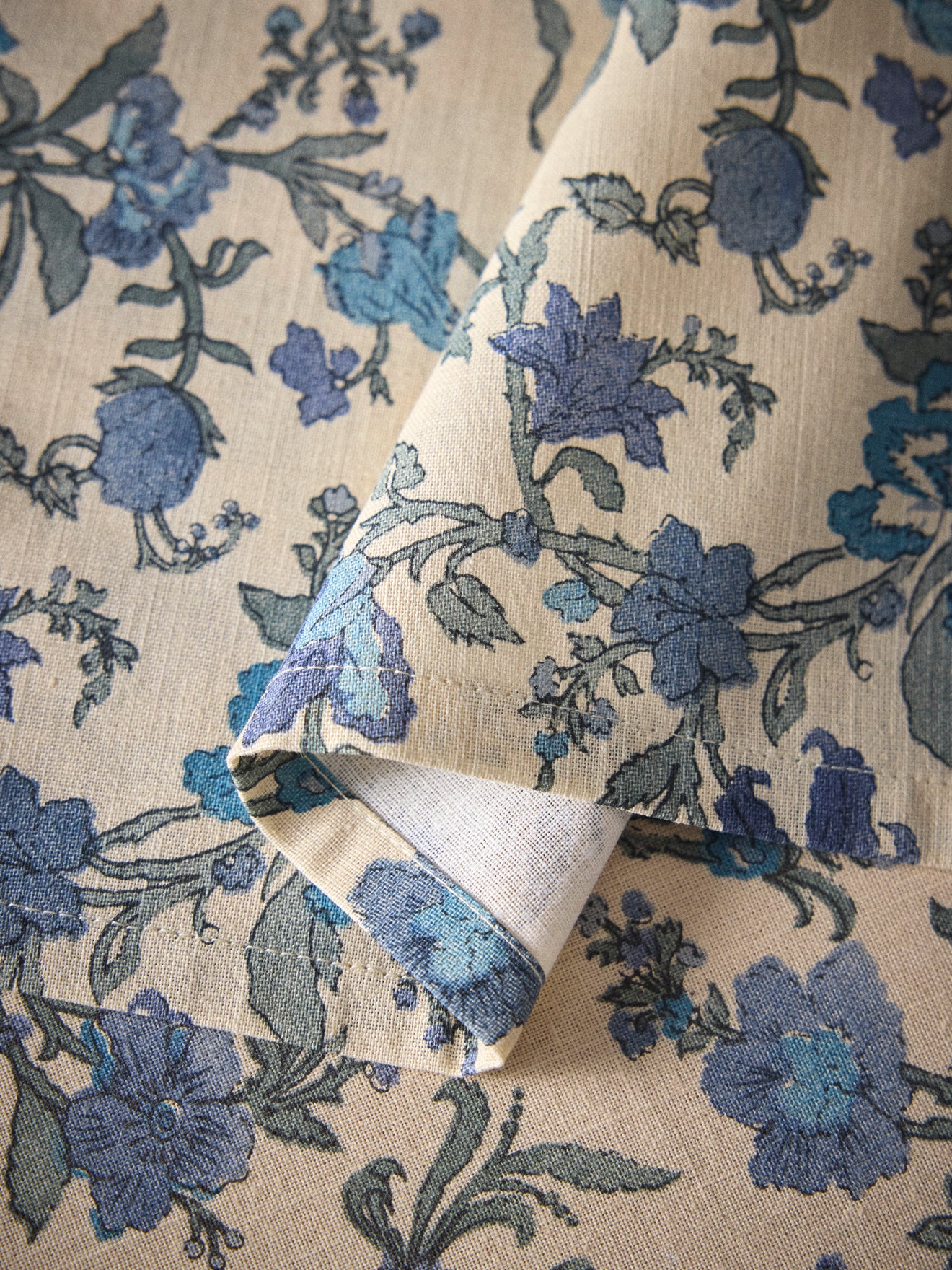 Set of 4 Aurore linen-look wefted cotton napkins