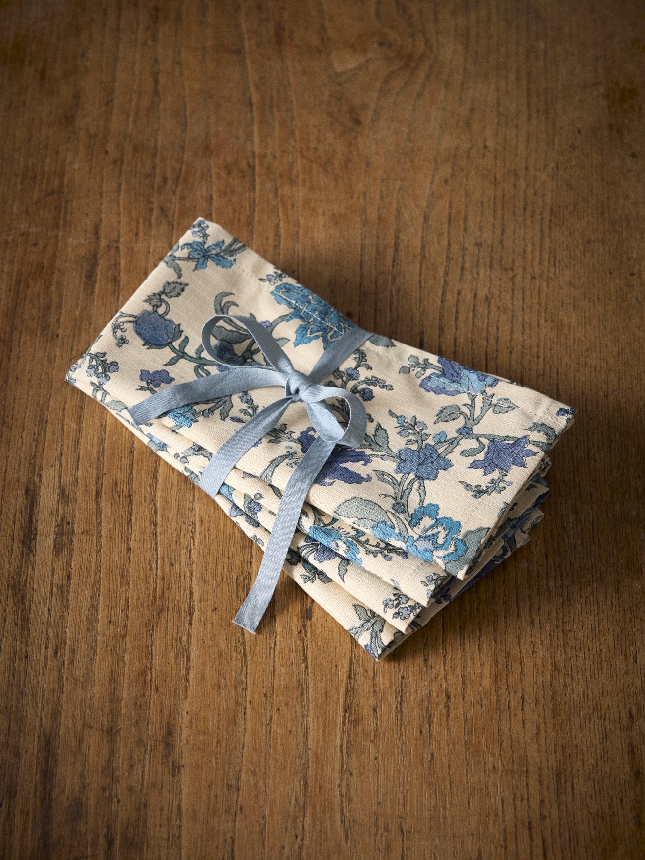 Set of 4 Aurore linen-look wefted cotton napkins