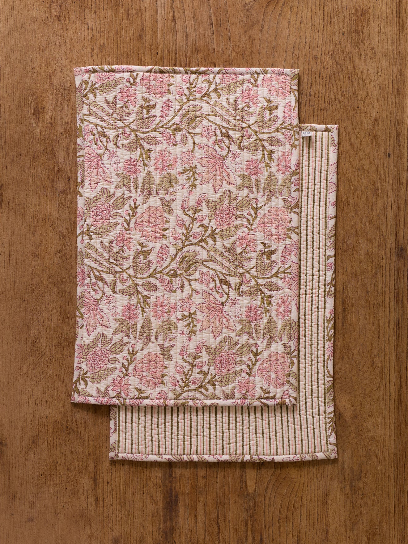 Set de table par lot de 2 imprimé Rosa