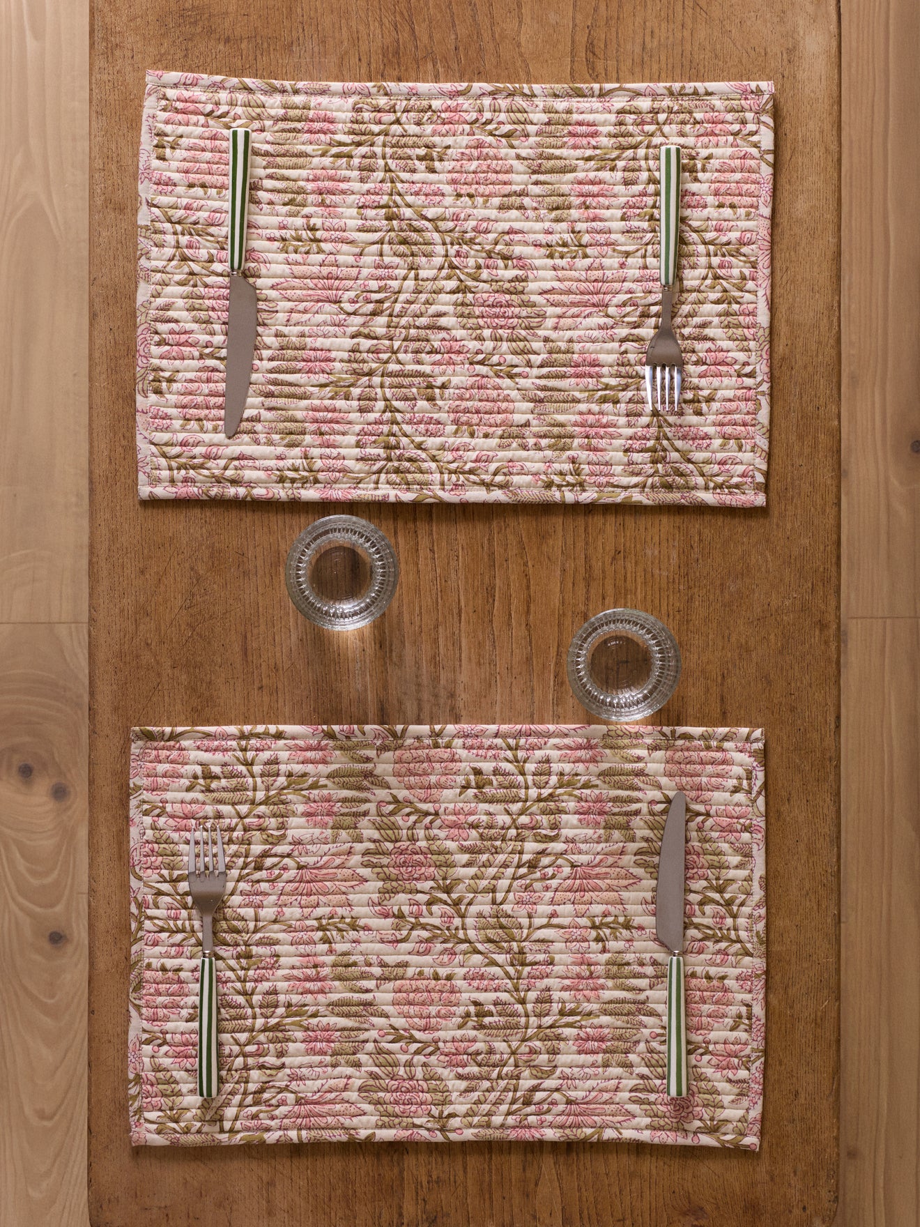 Set de table par lot de 2 imprimé Rosa