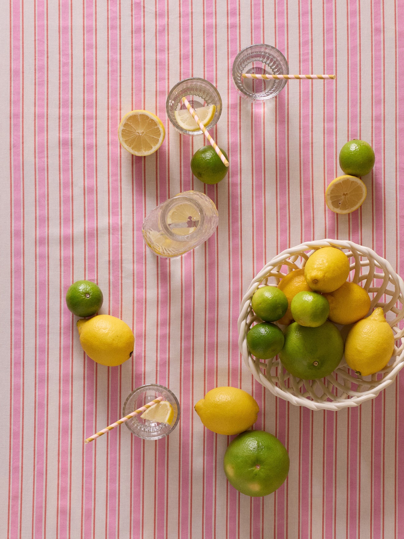 Nappe rayée en coton