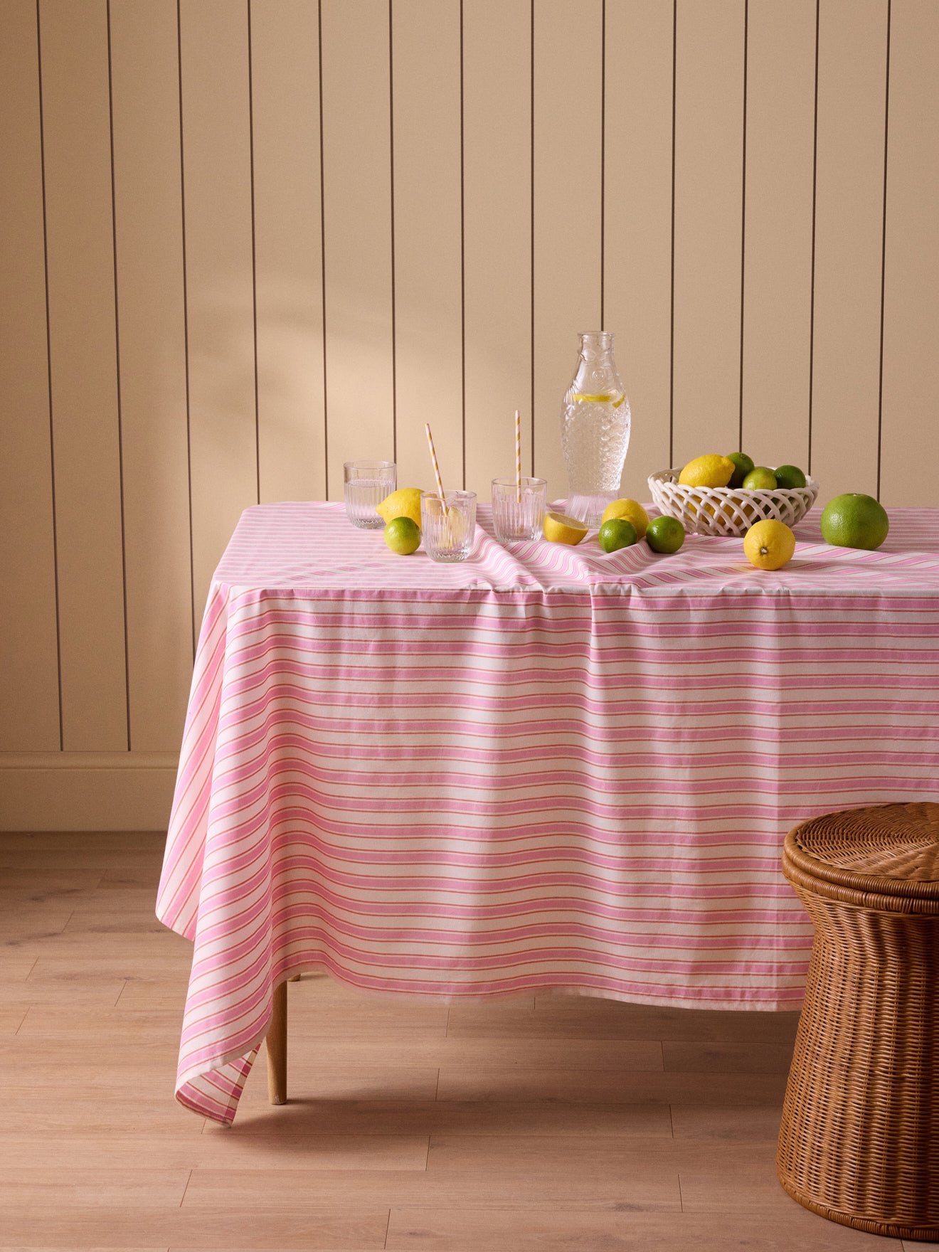 Nappe rayée en coton